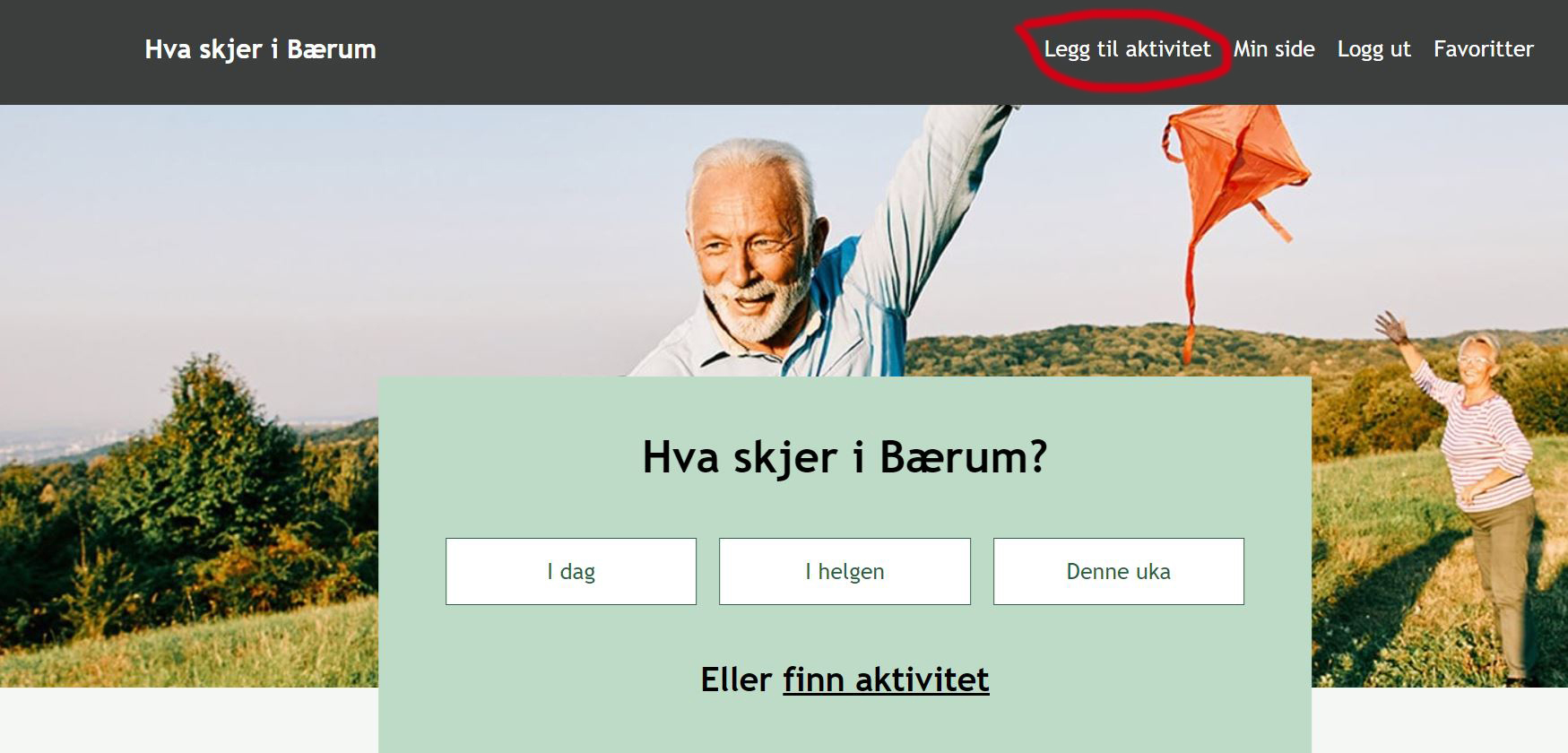 Hva skjer brukerguide - Steg 1 - legge til aktivitet